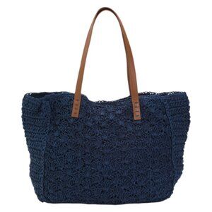 STRAW STUDIOS Hand Woven Straw Large Tote